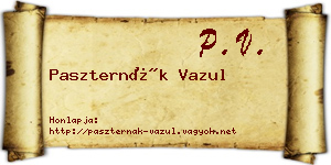 Paszternák Vazul névjegykártya